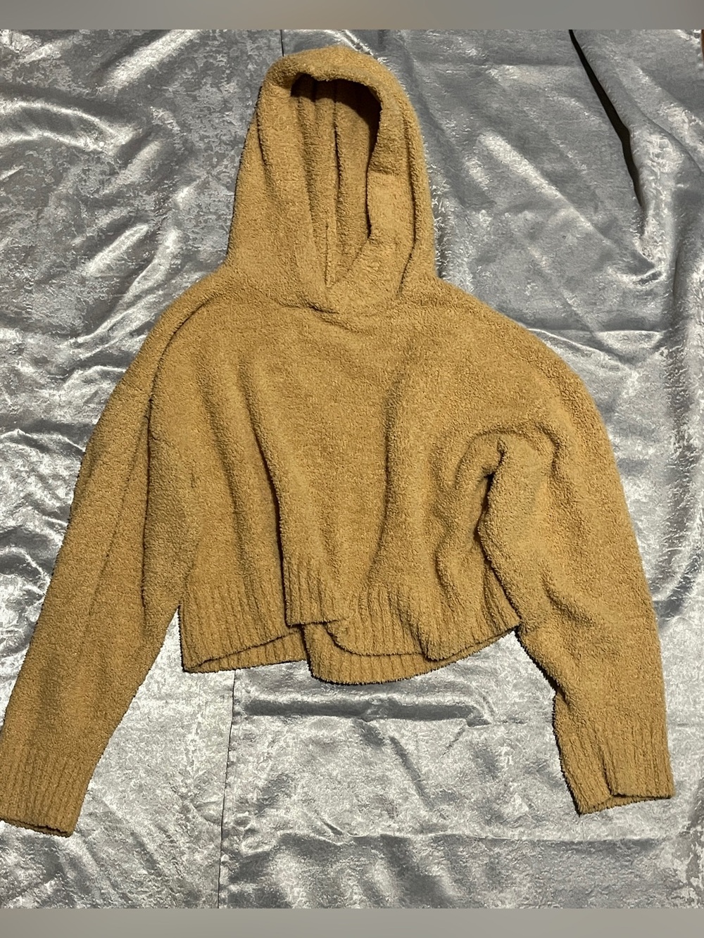 Society 212 Hooded Crop Sweater in yellow